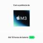 Imagem de Apple MacBook Air 13", M3, CPU de 8 núcleos, GPU de 8 núcleos, 24GB RAM, 512GB SSD - Prateado