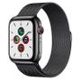 Imagem de Apple Watch 5 Cellu+GPS 44 mm, Aço Inoxid Cinza Espac, Puls de Aço Inoxid Preto Fecho Magn MWWL2BZ/A