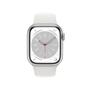 Imagem de Apple Watch S8 41mm Gps Celular Caixa Prateada De Aluminio Pulseira Esportiva Branca