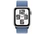 Imagem de Apple Watch SE GPS Caixa Prateada de Alumínio 40mm Pulseira Loop Esportiva Azul-inverno (Neutro em Carbono)