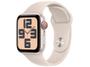 Imagem de Apple Watch SE GPS + Cellular Caixa Estelar de Alumínio 40mm Pulseira Esportiva Estelar P/M