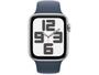 Imagem de Apple Watch SE GPS + Cellular Caixa Prateada de Alumínio 40mm Pulseira Esportiva Azul-tempestade P/M