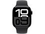 Imagem de Apple Watch Series 10 GPS Caixa Preta Brilhante de Alumínio 42mm Pulseira Esportiva Preta P/M