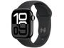 Imagem de Apple Watch Series 10 GPS Caixa Preta Brilhante de Alumínio 42mm Pulseira Esportiva Preta P/M