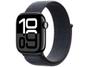 Imagem de Apple Watch Series 10 GPS Caixa Preta Brilhante de Alumínio 42mm Pulseira Loop Esportiva Tinto