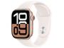 Imagem de Apple Watch Series 10 GPS + Cellular Caixa Cor de Ouro Rosa de Alumínio 42mm Pulseira Esportiva Blush-clara P/M