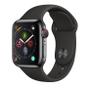 Imagem de Apple Watch Series 4 Cellular + GPS, 40 mm, Aço Inoxidável Cinza Espacial, Pulseira Esportiva Preta