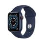 Imagem de Apple Watch Series 6 Cellular + GPS, 40 mm, Alumínio Azul, Pulseira Esportiva Marinho Escuro