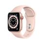 Imagem de Apple Watch Series 6 Cellular + GPS, 44 mm, Alumínio Dourado, Pulseira  Areia Rosa  MG2D3BE/A