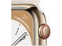 Imagem de Apple Watch Series 8 45mm GPS + Cellular Caixa Dourada Aço Inoxidável Pulseira Esportiva Estelar