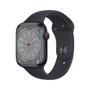 Imagem de Apple Watch Series 8 GPS, Caixa de Alumínio 45mm Meia-noite, Pulseira Esportiva Meia-noite - MNP13BZ/A