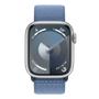 Imagem de Apple Watch Series 9 41mm GPS, Caixa Prateada de Alumínio, Pulseira Loop Esportiva Azul-Inverno - MR923BZ/A