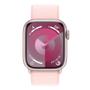 Imagem de Apple Watch Series 9 41mm GPS Caixa Rosa de Alumínio, Pulseira Loop Esportiva Rosa-Claro, Neutro em Carbono - MR953BZ/A