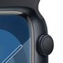 Imagem de Apple Watch Series 9 45mm GPS Caixa Meia-Noite de Alumínio, Pulseira Esportiva Meia-Noite, Tamanho P/M, Neutro em Carbono - MR993BZ/A