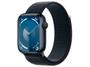 Imagem de Apple Watch Series 9 GPS Caixa Meia-noite de Alumínio 45mm Pulseira Loop Esportiva Meia-noite (Neutro em Carbono)