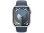 Imagem de Apple Watch Series 9 GPS Caixa Prateada de Alumínio 45mm Pulseira Esportiva Azul-tempestade M/G