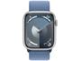 Imagem de Apple Watch Series 9 GPS Caixa Prateada de Alumínio 45mm Pulseira Loop Esportiva Azul-inverno (Neutro em Carbono)