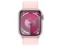 Imagem de Apple Watch Series 9 GPS Caixa Rosa de Alumínio 41mm Pulseira Loop Esportiva Rosa-clara (Neutro em Carbono)