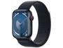 Imagem de Apple Watch Series 9 GPS + Cellular Caixa Meia-noite de Alumínio 45mm Pulseira Loop Esportiva Meia-noite (Neutro em Carbono)