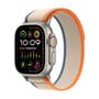 Imagem de Apple Watch Ultra 2 49mm GPS + Cellular, Caixa de Titânio, Pulseira Loop Trail Laranja e Bege, Tamanho P/M - MRF13BZ/A