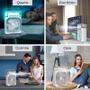 Imagem de Ar-condicionado Portátil 3 Níveis de Refrigeração 600ml - LED - Reservatório Removível