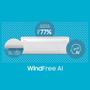Imagem de Ar-Condicionado Split Inverter 12000 BTUs Samsung WindFree AI Wi-Fi High Wall Só Frio AR12DYFAAWKNAZ/AR12DYFAAWKXAZ 220V