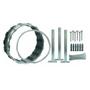 Imagem de Arame Farpado Concertina Galvanizado Simples 450mm 4 a 5 Metros com Kit Instalação Minasul