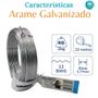 Imagem de Arame Galvanizado Liso Grosso Nº12 Bwg 12 Fio 2,77mm 1kg Para Cercas artesanato construção plantações e industrias