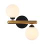 Imagem de Arandela Bambu Bronze e Preto Globos Branco 2G9 HL022WB Bella