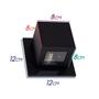 Imagem de Arandela Box Cubo Pequena 1 Fachos PRETO + Led G9 5w 3000k St1319