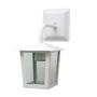 Imagem de Arandela Colonial Branca em Aço Com Vidro Transparente Branca 1 Lâmpada E27 IDEAL