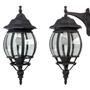Imagem de Arandela Colonial Decorativa Parede Vidro Metal Preta 50X20