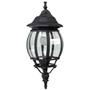 Imagem de Arandela Colonial Decorativa Parede Vidro Metal Preta 50X20