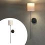 Imagem de Arandela de Parede Clássica Com Interruptor e Cúpula com Lâmpada branco quente Decorativa Sala e Quarto, Cabeceira cama, Corredor e banheiro