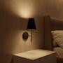 Imagem de Arandela De Parede Com Interruptor Com Cupula Bege, Branco e Preto Com Lampada Branco Quente 6000K Tensao Bivolt 110/220v