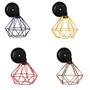 Imagem de Arandela de parede estilo retrô com Aramado Modelo Diamante Ideal para utilizar com lâmpadas Filamento LED G80, ST64