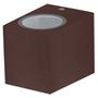 Imagem de Arandela Dots Square (l)7,2cm (c)9,5cm (a)8cm 1xgu10 Mr16 Max 50w Ip65 Marrom