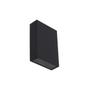 Imagem de Arandela LED Cube Slim 4W Preto Facho Duplo 3000K Quente IP65 Gaya