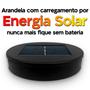 Imagem de Arandela LED Redonda Decoração Carregamento Solar Com Sensor de Aproximação