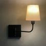 Imagem de Arandela Luminária de Parede Articulável Com Interruptor Com cúpula de algodão Para Sala, Quarto, Corredor, Cama