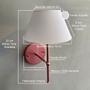 Imagem de Arandela luminária de Parede Clássico Com Cúpula Cone Ref 16 Para Quarto, Cama e Cabeceira, Corredor, Sala ou Escritorio