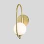 Imagem de Arandela Online Dourado Globo De Vidro Branco + Led 5W