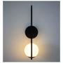 Imagem de Arandela Oval Globo Jabuticaba Preto Fosco com Interruptor