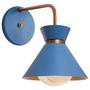 Imagem de Arandela Parede Berlin 15cm Azul C/ Cobre + Led G95 Retrô