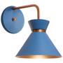 Imagem de Arandela Parede Berlin 15cm Azul C/ Cobre + Led G95 Retrô