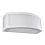 Imagem de Arandela Policarbonato Maresia grande 29cm Branca + led 12w branco quente St1612