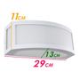 Imagem de Arandela Policarbonato Maresia grande 29cm Branca + led 12w branco quente St1612