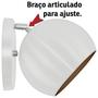 Imagem de Arandela Retrô Bola Lavabo Banheiro Sacada Branco/Cobre