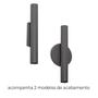 Imagem de Arandela Tubo Cilindro Cinza 30cm 2 Fachos + 2 LED MR11 Br.Quente ST2773