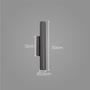 Imagem de Arandela Tubo Cilindro Cinza 30cm 2 Fachos + 2 LED MR11 Br.Quente ST2773